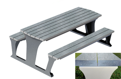 Picknicktafel Straight Gerecycled Kunststof